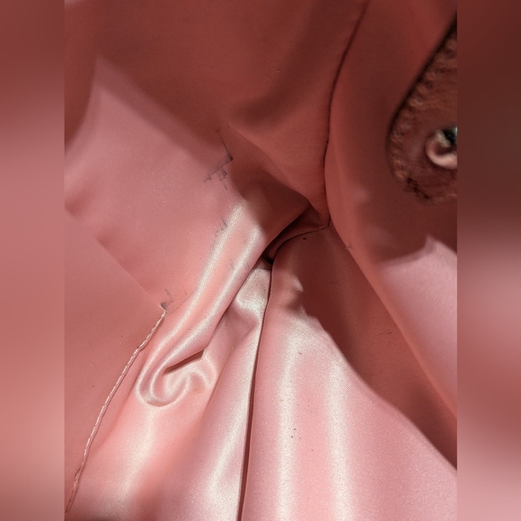 Coach Signature Floral Applique Tote Tan Pink Canvas Leather Bag - Picture 6 of 15